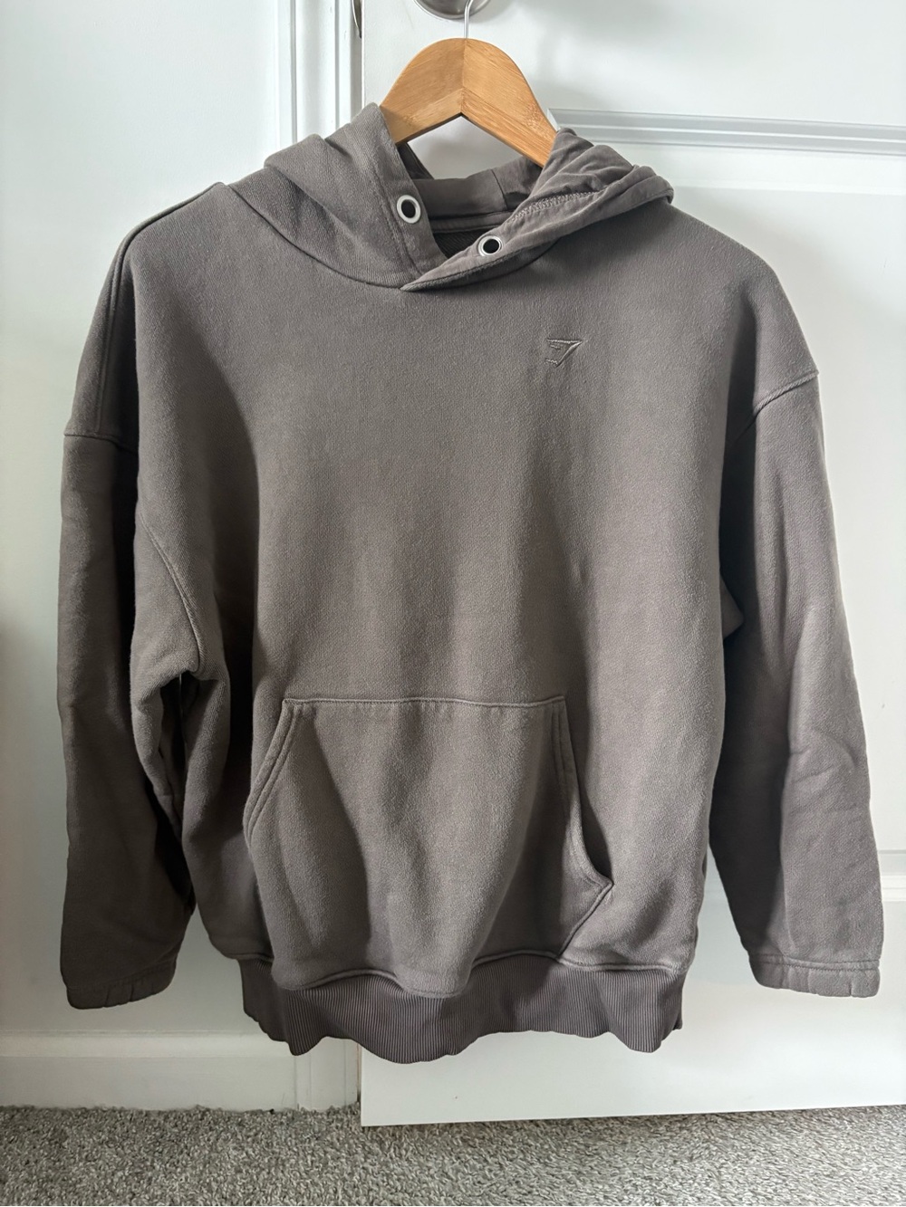 Gymshark Rest Days Men's Hooded Sweatshirt Brownwash Small